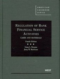 Abbildung von: Regulation of Bank Financial Service Activities - West Academic Press