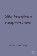 Cover: Critical Perspectives in Management Control - Palgrave Macmillan