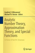 Cover: Analytic Number Theory, Approximation Theory, and Special Functions - Springer