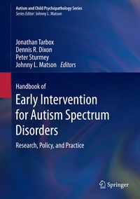 Enlarge image Cover: Handbook of Early Intervention for Autism Spectrum Disorders - Springer