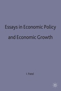Cover: Essays in Economic Policy and Economic Growth - Palgrave Macmillan