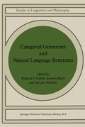 Cover: Categorial Grammars and Natural Language Structures - Kluwer Academic Publishers