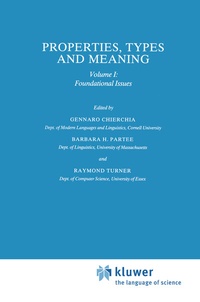 Abbildung von: Properties, Types and Meaning - Kluwer Academic Publishers