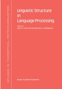 Abbildung von: Linguistic Structure in Language Processing - Kluwer Academic Publishers