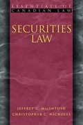 Cover: Securities Law - Irwin Law Inc