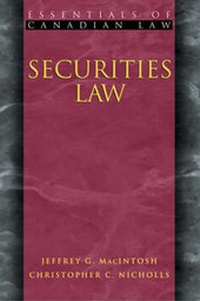 Enlarge image Cover: Securities Law - Irwin Law Inc