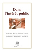 Cover: Dans L'interet Public - Irwin Law Inc