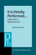 Cover: It is Hereby Performed... - Benjamins (John) North America Inc.,US