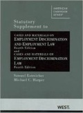 Cover: Statutory Supplement to Cases and Materials on Employment Discrimination and Employment Law - West Academic Press