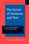 Cover: The Syntax of Sentence and Text - Benjamins (John) North America Inc.,US