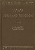 Cover: Voice: Form and Function - Benjamins (John) North America Inc.,US