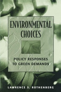 Enlarge image Cover: Environmental Choices - CQ Press