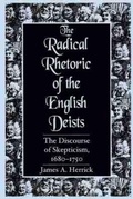 Cover: The Radical Rhetoric of the English Deists - University of South Carolina Press