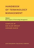 Cover: Handbook of Terminology Management - Benjamins (John) North America Inc.,US