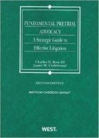 Abbildung von: Fundamental Pretrial Advocacy - West Academic Press