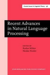 Enlarge image Cover: Recent Advances in Natural Language Processing - Benjamins (John) North America Inc.,US