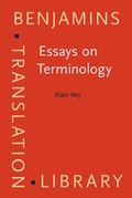 Cover: Essays on Terminology - Benjamins (John) North America Inc.,US