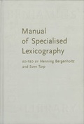 Cover: Manual of Specialised Lexicography - Benjamins (John) North America Inc.,US