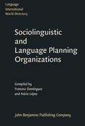 Cover: Language International World Directory of Sociolinguistic and Language Planning Organizations - Benjamins (John) North America Inc.,US