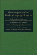 Cover: The Emergence of the Modern Language Sciences - Benjamins (John) North America Inc.,US