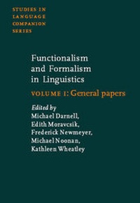 Enlarge image Cover: Functionalism and Formalism in Linguistics - Benjamins (John) North America Inc.,US