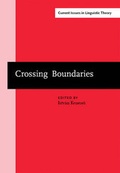 Cover: Crossing Boundaries - Benjamins (John) North America Inc.,US