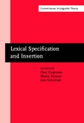 Cover: Lexical Specification and Insertion - Benjamins (John) North America Inc.,US