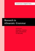 Cover: Research in Afroasiatic Grammar - Benjamins (John) North America Inc.,US
