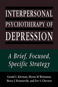 Cover: Interpersonal Psychotherapy of Depression - Jason Aronson Publishers