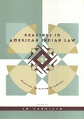 Cover: Readings in American Indian Law - Temple University Press,U.S.