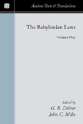 Cover: The Babylonian Laws 2 Volume Set - Wipf & Stock Publishers