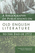 Cover: A Bibliography of Publications on Old English Literature to the End of 1972 - Wipf & Stock Publishers