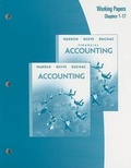 Cover: Accounting or Financial Accounting: Working Papers - South-Western College Publishing