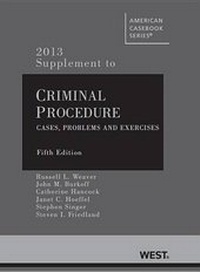 Enlarge image Cover: Criminal Procedure - West Academic Press