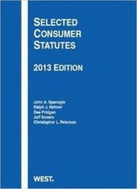 Abbildung von: Selected Consumer Statutes - West Academic Press