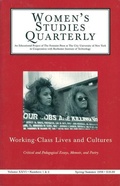 Cover: Women's Studies Quarterly (98:1-2) - Feminist Press at The City University of New York