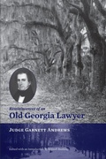 Cover: Reminiscences of an Old Georgia Lawyer - University of Tennessee Press