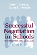 Cover: Successful Negotiation in School - Rowman & Littlefield Education