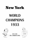 Cover: New York World Champions 1933 - Trafford Publishing