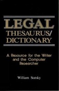 Cover: Legal Thesaurus/Legal Dictionary - Delmar Cengage Learning