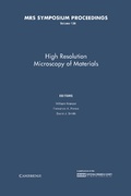 Cover: High Resolution Microscopy of Materials: Volume 139 - Materials Research Society
