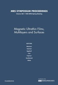Cover: Magnetic Ultrathin Films, Multilayers and Surfaces: Volume 384 - Materials Research Society