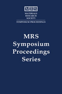 Enlarge image Cover: Modeling and Simulation of Thin-Film Processing: Volume 389 - Materials Research Society