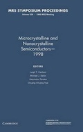 Cover: Microcrystalline and Nanocrystalline Semiconductors - 1998: Volume 536 - Materials Research Society