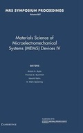 Cover: Materials Science of Microelectromechanical Systems (MEMS) Devices IV: Volume 687 - Materials Research Society