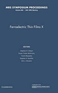 Cover: Ferroelectric Thin Films X: Volume 688 - Materials Research Society