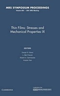 Cover: Thin Films: Stresses and Mechanical Properties IX: Volume 695 - Materials Research Society