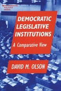 Cover: Democratic Legislative Institutions: A Comparative View - Routledge