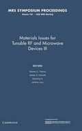 Cover: Materials Issues for Tunable RF and Microwave Devices III: Volume 720 - Materials Research Society