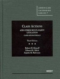 Enlarge image Cover: Class Actions and Other Multiparty Litigation - West Academic Press